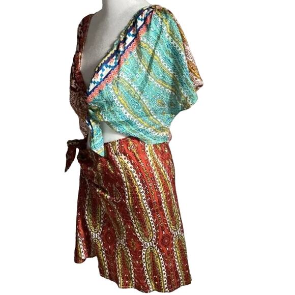 Anthropologie NWT 2 Pc Twist Top Wrap Skirt Set XS Coverup Pool Beach Swim Fairy - Picture 8 of 8